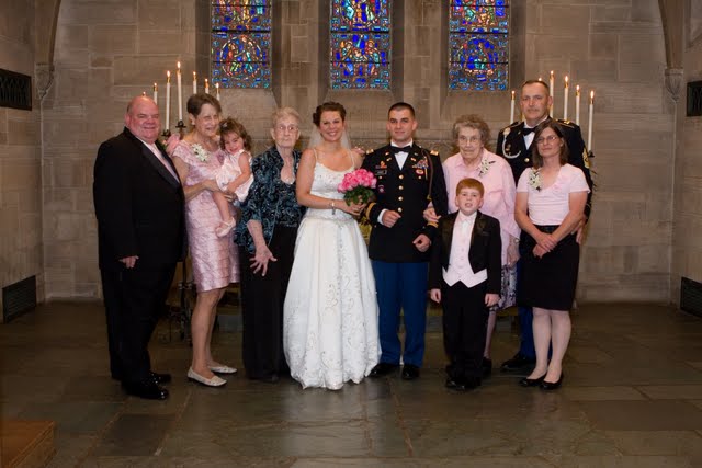Full family wedding photo